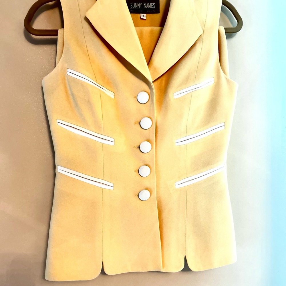 Dressy Yellow Skirt Suit